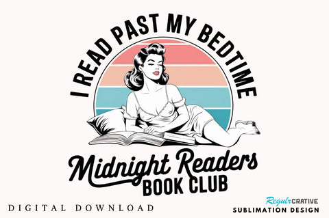 Late Night Reader PNG, Book Club PNG Sublimation Design Sublimation Regulrcrative 