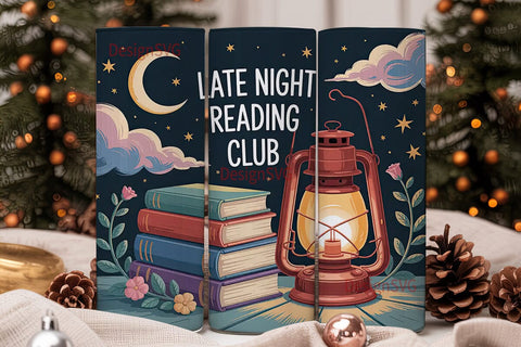 Late Night Reading Club 20oz Tumbler Sublimation DesignSVG 