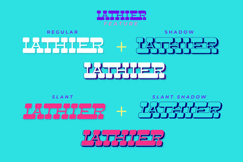 Lathier - Display Font Font twinletter 