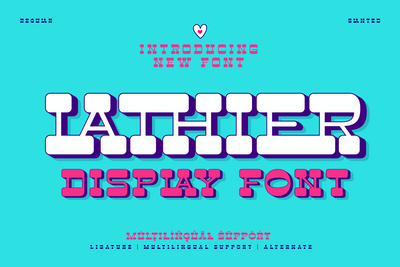Lathier - Display Font Font twinletter 