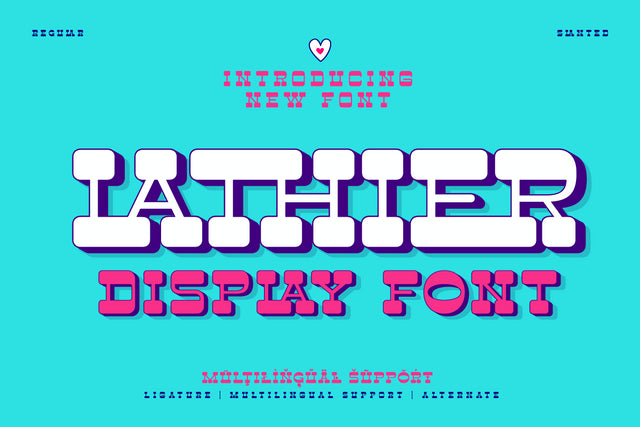 Lathier - Display Font Font twinletter 