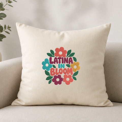 Latina in Bloom Embroidery Design – Hispanic Heritage Floral Latina Pride Machine Embroidery File Embroidery/Applique DESIGNS PatternFeed8 