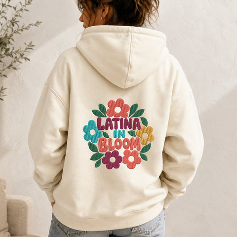 Latina in Bloom Embroidery Design – Hispanic Heritage Floral Latina Pride Machine Embroidery File Embroidery/Applique DESIGNS PatternFeed8 
