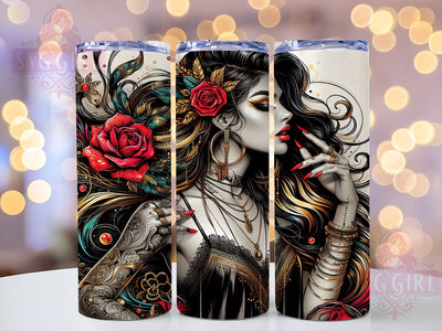 Latina Pride Chicano Tumbler Wrap, Latina Pride Tumbler, Mexican-American Tumbler Design, 20oz Chicana Gift, Brown Beauty Tumbler, Mujer Poderosa Cup, Latinx Sublimation Design Sublimation SvggirlplusArt 