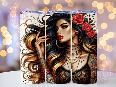Latina Pride Chicano Tumbler Wrap, Latina Pride Tumbler, Mexican-American Tumbler Design, 20oz Chicana Gift, Brown Beauty Tumbler, Mujer Poderosa Cup, Latinx Sublimation Design Sublimation SvggirlplusArt 