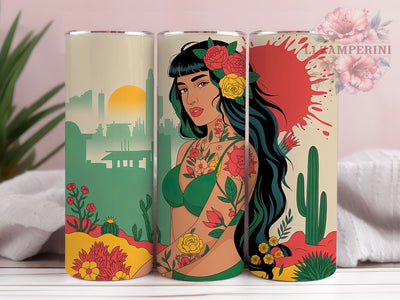 Latina Pride Mexican Flag Tumbler, Mexican Flag Cup, Patriotic Mexico Mug, La Mexicana Gift, Mexican Heritage Drinkware, Cultural Pride Tumbler, Viva Mexico Cup Sublimation Li Zamperini 