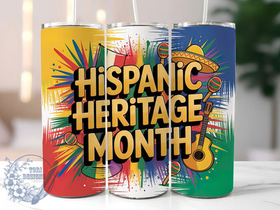 Latino Pride Fiesta Tumbler Wrap, National Heritage Month Cup, Latino Pride Sublimation, 20Oz Coffee Tumbler Wrap, Cultural Celebration Drinkware, Fiesta Gift Idea, Latin Art Mug Design Sublimation ToriDesigns 