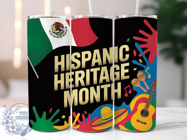 Latino Pride Fiesta Tumbler Wrap, National Heritage Month Cup, Latino Pride Sublimation, 20Oz Coffee Tumbler Wrap, Cultural Celebration Drinkware, Fiesta Gift Idea, Latin Art Mug Design Sublimation ToriDesigns 