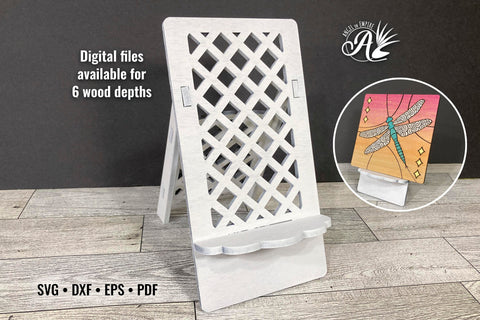 Lattice Easel Art or Phone Stand SVG cut files SVG Angel on Empire 