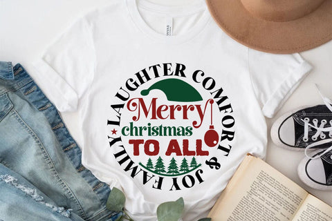 Laughter comfort & joy family merry christmas to all SVG Angelina750 