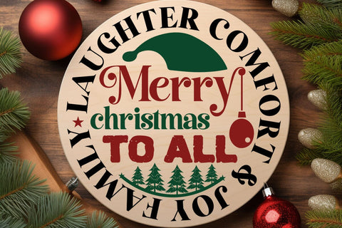 Laughter comfort & joy family merry christmas to all SVG Angelina750 