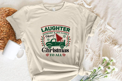Laughter comfort & joy family merry christmas to all SVG Angelina750 