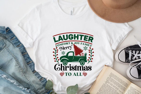Laughter comfort & joy family merry christmas to all SVG Angelina750 