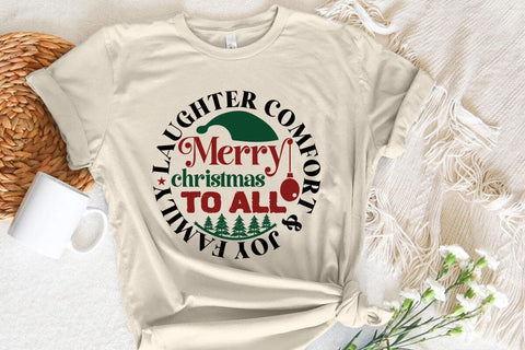 Laughter comfort & joy family merry christmas to all SVG Angelina750 
