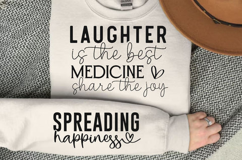 Laughter is the Best Medicine Share the Joy Sleeve SVG Design, Inspirational sleeve SVG, Motivational Sleeve SVG Design, Positive Sleeve SVG SVG Regulrcrative 