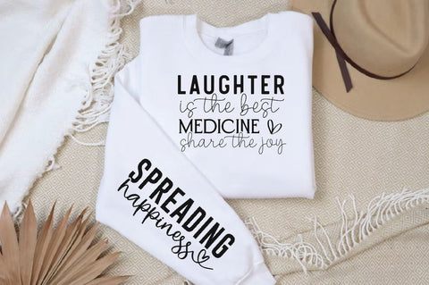Laughter is the Best Medicine Share the Joy Sleeve SVG Design, Inspirational sleeve SVG, Motivational Sleeve SVG Design, Positive Sleeve SVG SVG Regulrcrative 