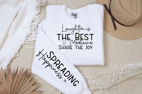 Laughter is the Best Medicine Share the Sleeve SVG Design, Inspirational sleeve SVG, Motivational Sleeve SVG Design, Positive Sleeve SVG SVG Regulrcrative 