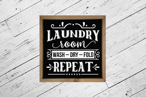 Laundry Room Wash Dry Fold Repeat Saying SVG SVG CraftLabSVG 