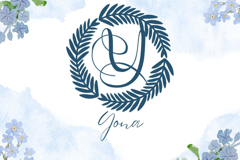 Laurelienne Monogram Font Dm Letter Studio 