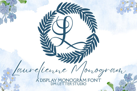 Laurelienne Monogram Font Dm Letter Studio 
