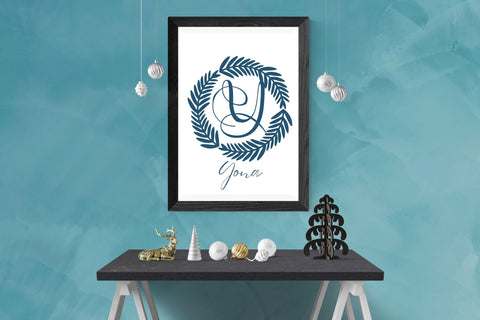 Laurelienne Monogram Font Dm Letter Studio 