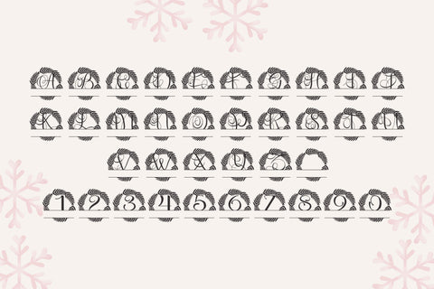 Laurelienne Split Monogram Font Dm Letter Studio 