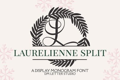 Laurelienne Split Monogram Font Dm Letter Studio 
