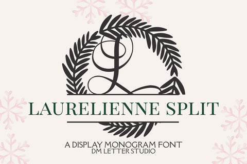 Laurelienne Split Monogram Font Dm Letter Studio 