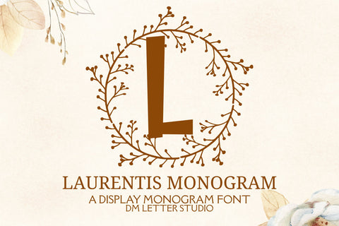 Laurentis Monogram Font Dm Letter Studio 