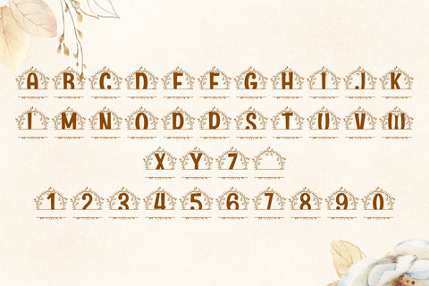 Laurentis Split Monogram Font Dm Letter Studio 