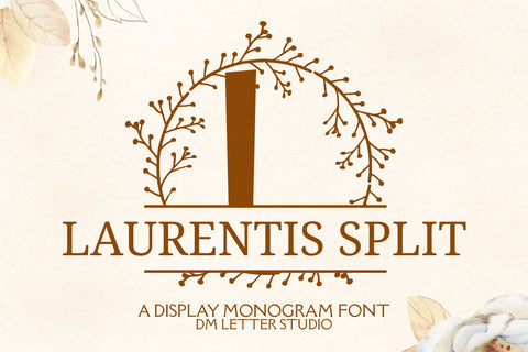 Laurentis Split Monogram Font Dm Letter Studio 