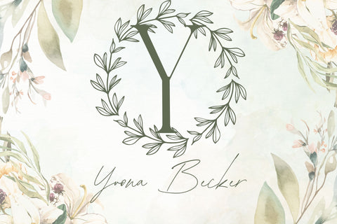 Lauressence Monogram Font Dm Letter Studio 