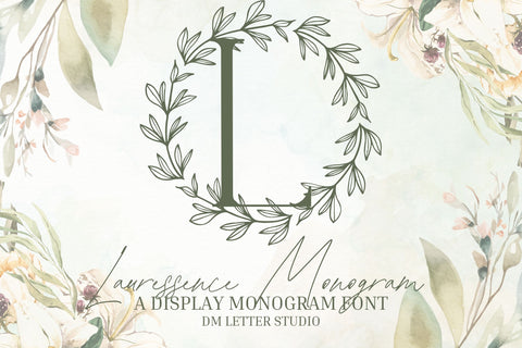 Lauressence Monogram Font Dm Letter Studio 
