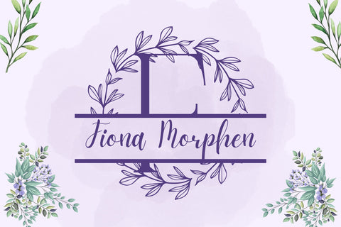 Lauressence Split Monogram Font Dm Letter Studio 