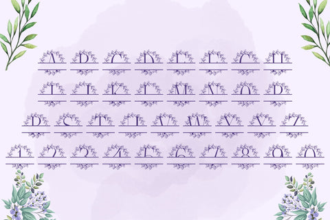 Lauressence Split Monogram Font Dm Letter Studio 