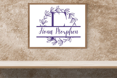 Lauressence Split Monogram Font Dm Letter Studio 