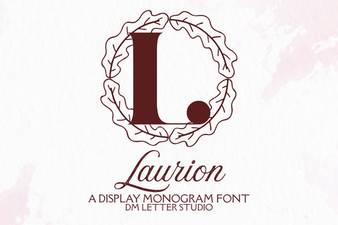 Laurion Monogram Font Dm Letter Studio 