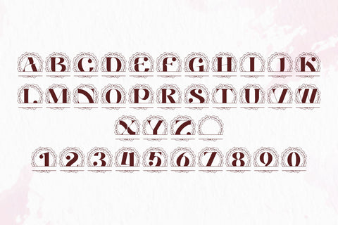 Laurion Split Monogram Font Dm Letter Studio 
