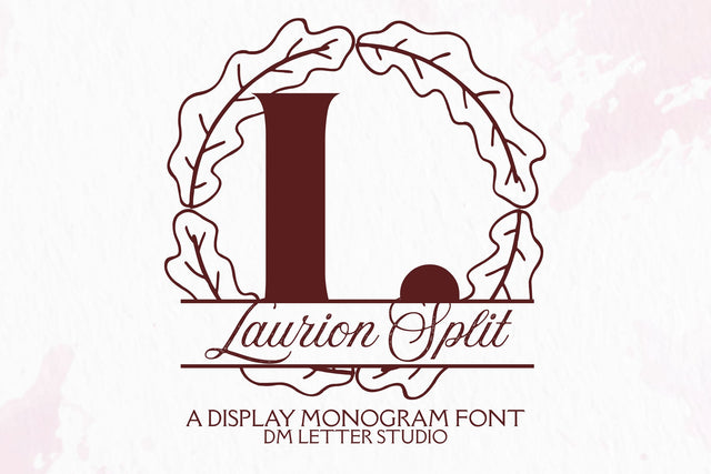 Laurion Split Monogram Font Dm Letter Studio 