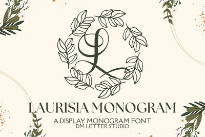 Laurisia Monogram Font Dm Letter Studio 