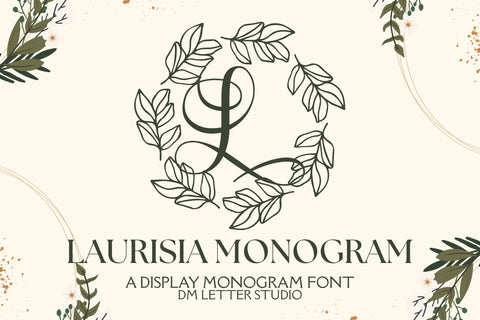 Laurisia Monogram Font Dm Letter Studio 