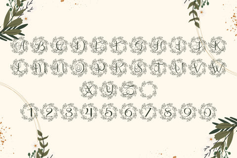 Laurisia Monogram Font Dm Letter Studio 