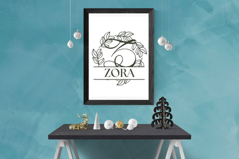 Laurisia Split Monogram Font Dm Letter Studio 