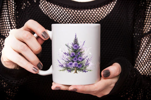 Lavender and Christmas Tree Sublimation Bundle Sublimation Designangry 