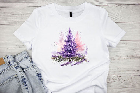 Lavender and Christmas Tree Sublimation Bundle Sublimation Designangry 