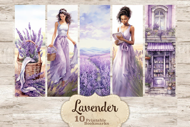 Lavender Bookmarks | Spring Bookmarks SVG GlamArtZhanna 