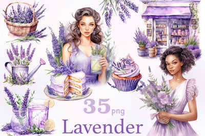 Lavender Clipart | Provence Clipart SVG GlamArtZhanna 