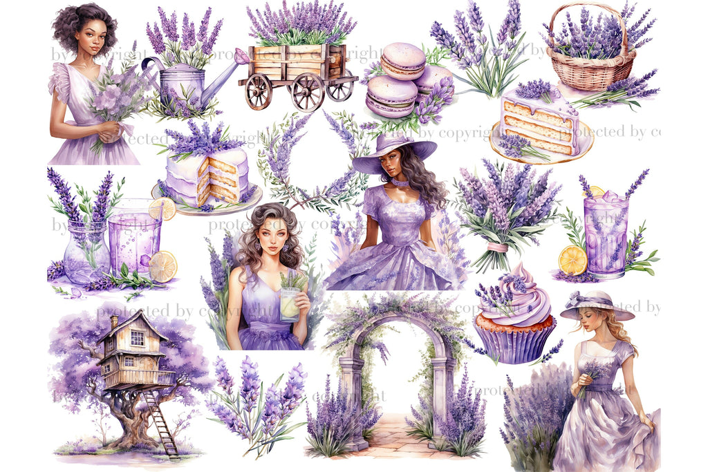 Lavender Clipart | Provence Clipart - So Fontsy