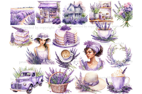 Lavender Clipart | Provence Clipart SVG GlamArtZhanna 