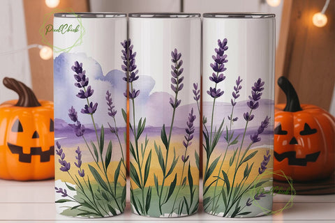 Lavender Field 20oz Tumbler Wrap Sublimation PixelChick 